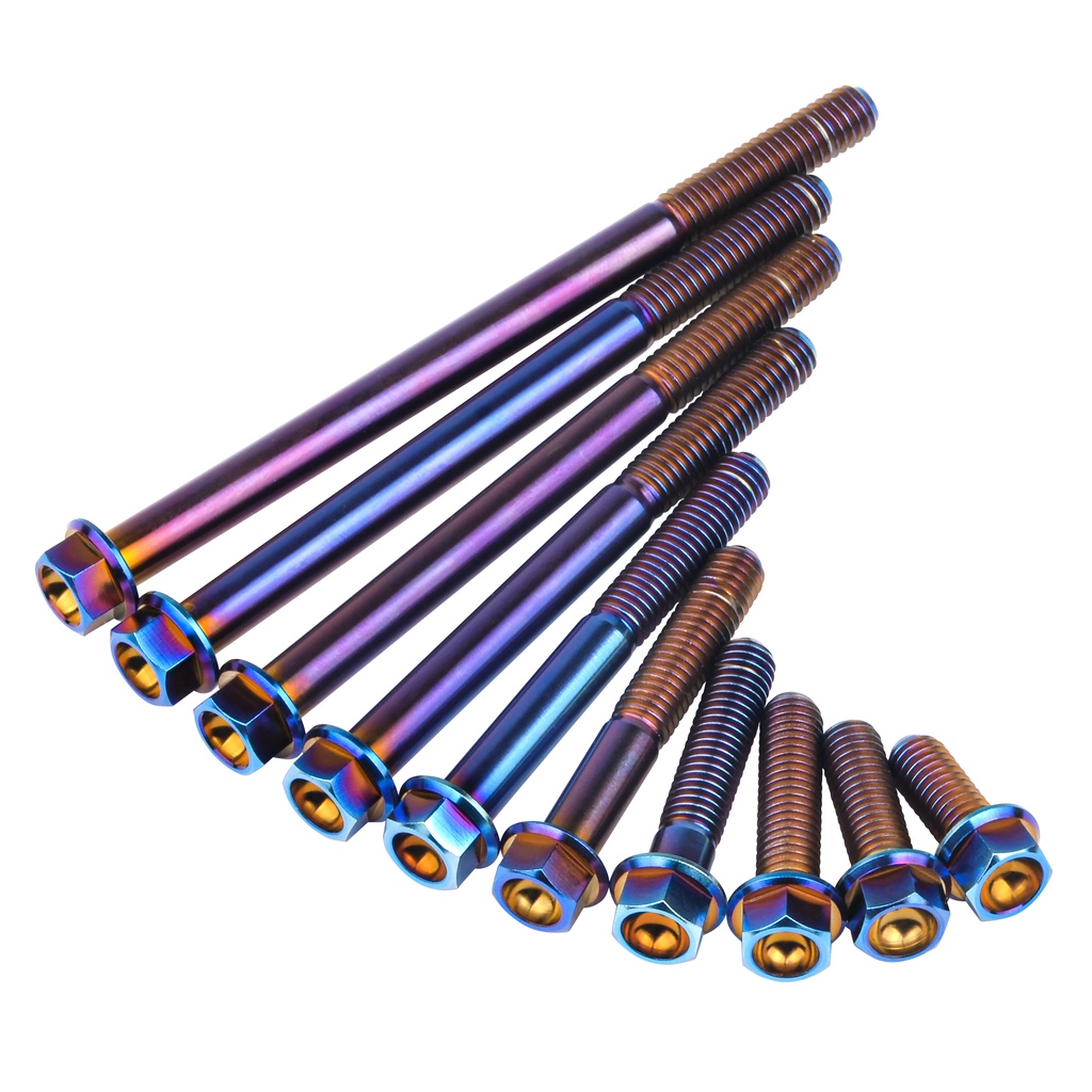 Wanyifa สกรูไทเทเนียม หัวหกเหลี่ยม M6x10 15 20 25 30 35 40 45 50 55 60 65 70 75 80 90 มม. สําหรับรถจักรยานยนต์ - รูปที่ 2