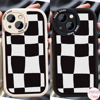 เคสรูปไข่ Big Eye Soft เคสโทรศัพท์สำหรับ VIVO Y16 Y22 Y22S Y55 Y75 Y33S Y21S Y21A Y21 Y20 Y20i Y12S Y12A Y20s G Y33T Y21T Y53S Y51 Y51A Y31 Y15S Y15A Y30 Y50 Y30i Motif Black White Block