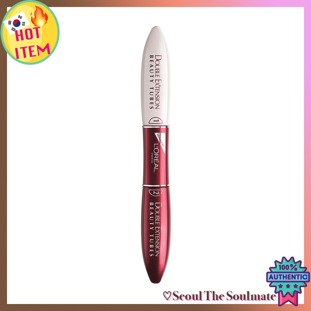 Loreal DOUBLE EXTENSION Beauty tubes มาสคาร่า 14 มล. * 1 / L'Oreal (ความงาม สไตล์เกาหลี )