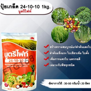 ปุ๋ยเกล็ด 24-10-10 1kg. นูตริไฟท์ เร่งต้น เร่งใบ พืชเจริญเติบโต ต้นสมบูรณ์ ใบเขียวเข้ม ใบตั้ง แตกใบ ใบเขียว ต้นโต แตกกอด