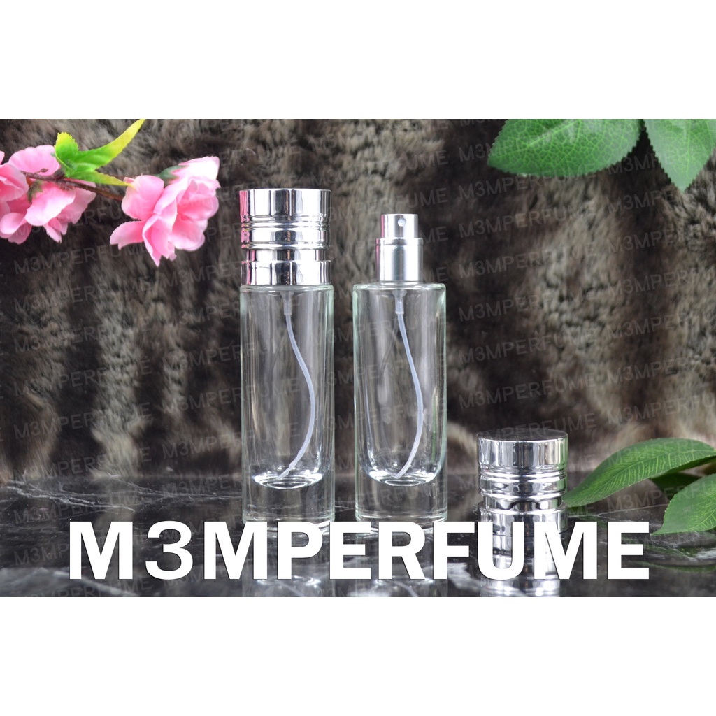ขวดน้ำหอม แชมป์เปี้ยน 30 ml. ใส ฝาสีเงิน / ฝาทอง (1 โหล)
