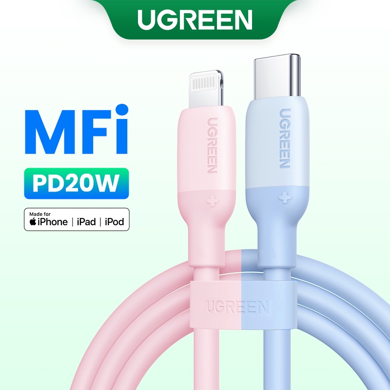 Ugreen สายเคเบิล USB C เป็น Lightning 1 เมตร - iPhone Lightning Cable ...