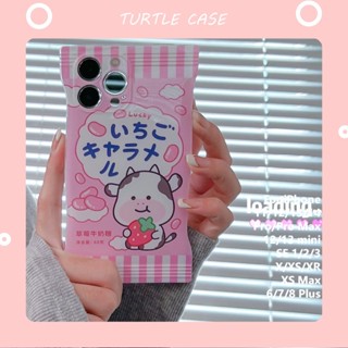 [พร้อมส่ง] เคสโทรศัพท์มือถือ ซิลิโคน ลายการ์ตูนขนมน้ํามัน สําหรับ iPhone 14 13 12 11 PROMAX XS XR XSMAX SE2020 6 7 8PLUS MINI