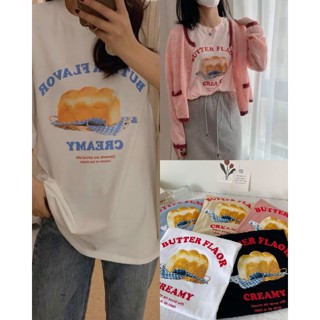 พร้อมส่ง🌻เสื้อยืดคอกลมแขนสั้น Oversize cottonใส่สบาย🌻งานป้าย