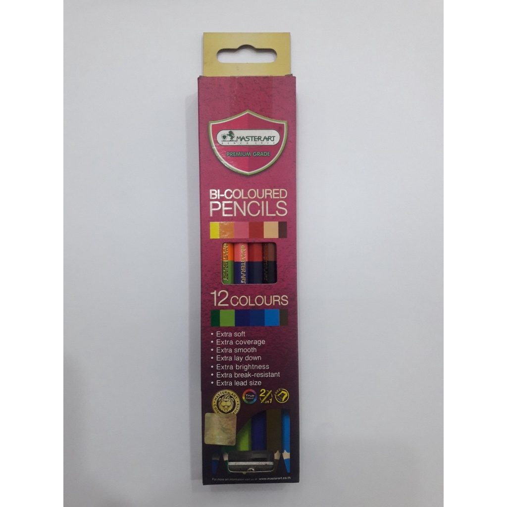 สีไม้ยาว 2 หัว Master Art PREMIUM GRADE 12 สี