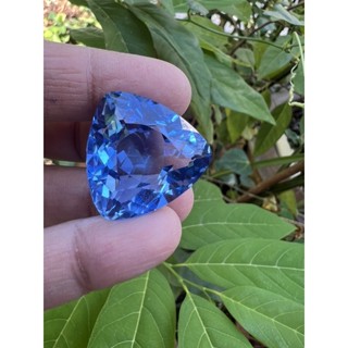 Lab Blue Topaz Trillion 21x21mm- 55cts