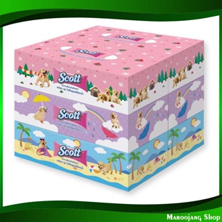 กระดาษเช็ดหน้า facial tissue 120 แผ่น (แพ็ค6กล่อง) สก๊อตต์ Scott กระดาษ เช็ดปาก เช็ดหน้า เช็ดมือ ชำระ ทิชชู่ อเนกประสงค์