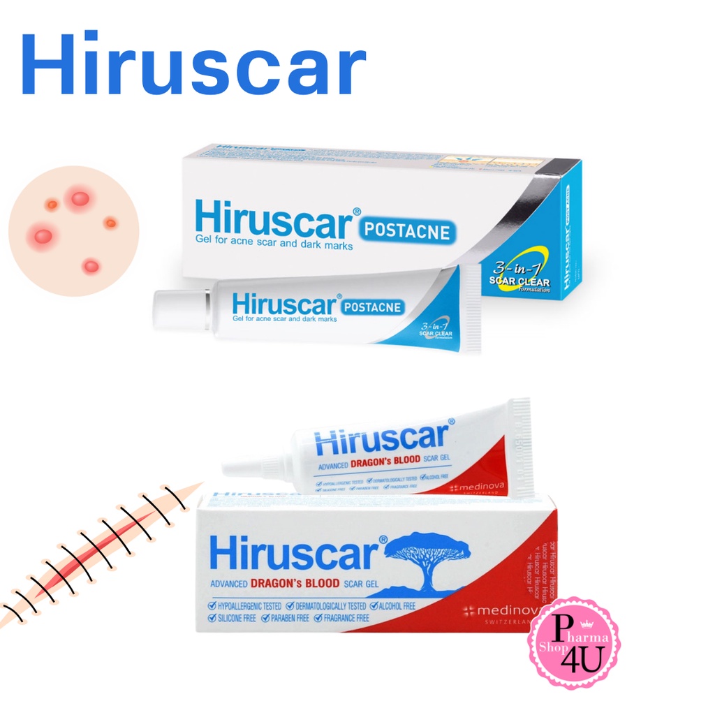 Hiruscar Postacne เจลใส แต้มแผลเป็นสิว รอยหลุม รอยดำแดง Post acne / Advanced Dragon's Blood Scar Gel
