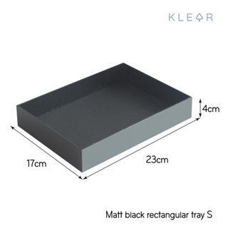 KlearObject Matt black rectangular Tray (S) ถาดใส่ของ ถาดใส่อุปกรณ์