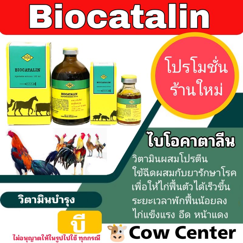 ไบโอ คาตาลีน คาทาลีน B12 บี12 บำรุง วิตามิน สุนัข สุกร แพะแกะ วัวควาย ...