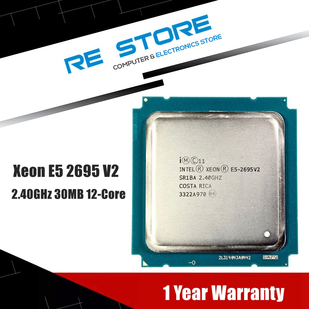 【พร้อมส่ง】โปรเซสเซอร์ Cpu intel Xeon e5 2695 V2 2.40GHz 30MB 12-core 115W LGA 2011 sr1ba e5 2695v2 #8