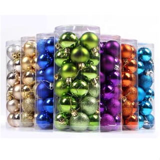 VIVA LOCO ลูกบอล Christmas คริสมาสต์ ของตกแต่ง ต้นคริสมาสต์ XMAS เทศกาล ปีใหม่ บอลสี ตกแต่งสถานที่