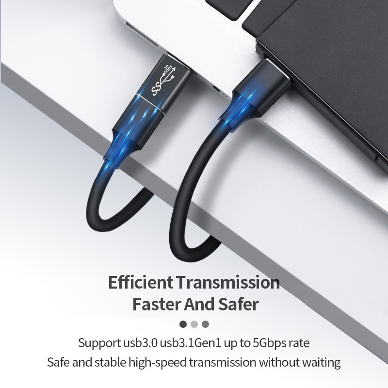 Ecily อะแดปเตอร์เชื่อมต่อ USB 3.0 เป็น USB 5Gbps Gen1 ตัวผู้ เป็นตัวเมีย SSD HDD USB 3.0