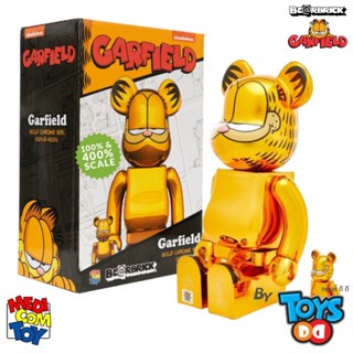 BE@RBRICK GARFIELD GOLD CHROME Version 1000%, 400％ &amp; 100%