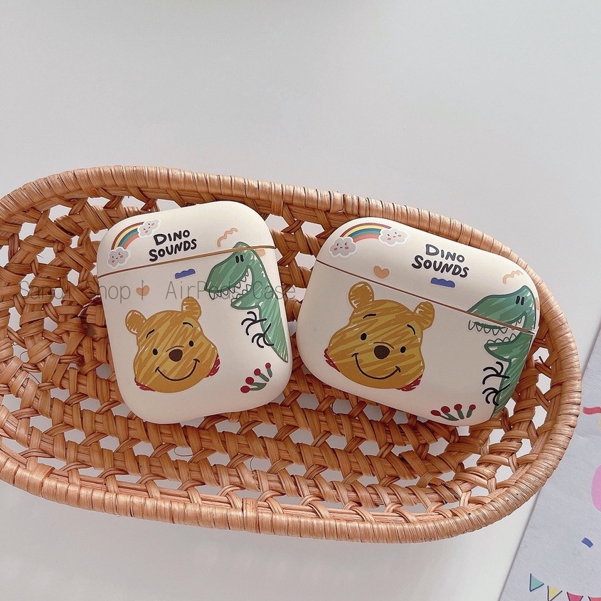 Creative น่ารัก Winnie Pooh Bear AirPods สําหรับ AirPods 4 1/2/3/Pro Pro2 กรณี AirPods 3 AirPods 4 TPU Soft Apple ชุดหูฟังบลูทูธไร้สาย Anti drop AirPods 2 Gen AirPods Pro กรณี