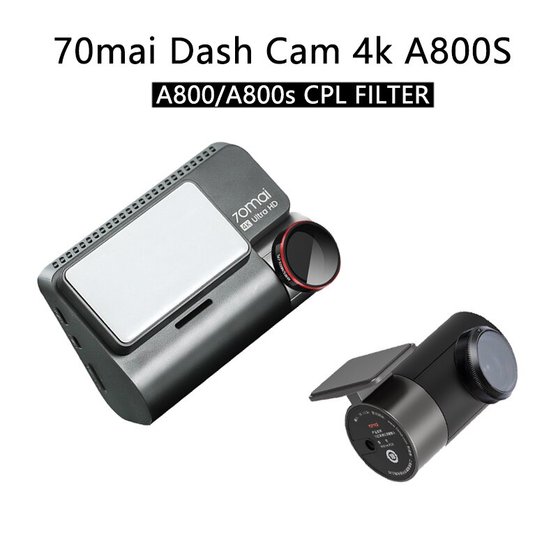 ฟิลเตอร์กล้องหลัง 70Mai Dash Cam 4K A800S CPL หรือ RC06 CPL สําหรับเลนส์ 70Ma A800 HD ป้องกันฝุ่น ป้
