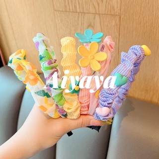 Aiyaya คาดผมเด็ก ผ้าคาดผมเด็กผู้หญิง กิ๊บติดผมเกาหลี น่ารักหวานสไตล์ ชุดเซต 3 ชิ้น（461）