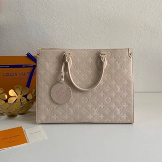 NEW LOUIS VUITTON ONTHEGO MM ORIGINAL งานVIP ดีสุด คือสวยมาก ไม่อธิบายเยอะ ตามรูปเลยจร้า ถ่ายจากใบจริงหนังวัวแท้