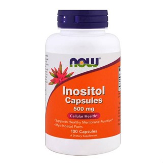 อิโนซิทอล บำรุงสมอง บำรุงรังไข่ Now Foods, Inositol Capsules, 500 mg, 100 Capsules