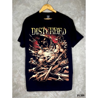 Disturbedเสื้อยืดสีดำสกรีนลายFC338