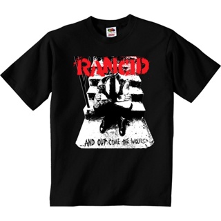 [COD]Mowei7 {พร้อมส่ง} เสื้อยืดผ้าฝ้าย 100% พิมพ์ลาย Rancid "And Out Come The Wolves" สไตล์พังก์ร็อก อเมริกัน ของขวัญคริ