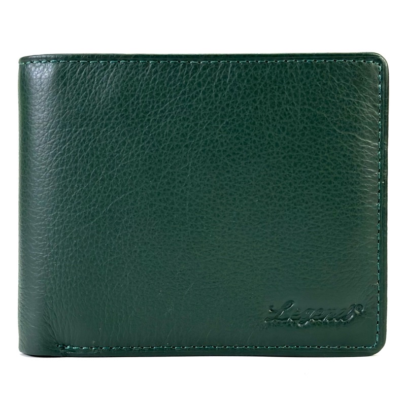 Chinatown leather กระเป๋าเงินหนังวัวแท้ สีเขียว Legend