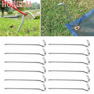 Honglai 12pcs Tent Ground Stakes Heavy Duty Aluminum Alloy Pegs for Outdoor Camping Backpacking Gardening