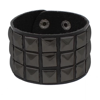 ใหม่สร้อยหนัง PU Punk สร้อยข้อมือปรับ Goth Cuff สร้อยข้อมือ Gothic Spiked Rivet Buckle สายรัดข้อมือสําหรับผู้ชายผู้หญิง