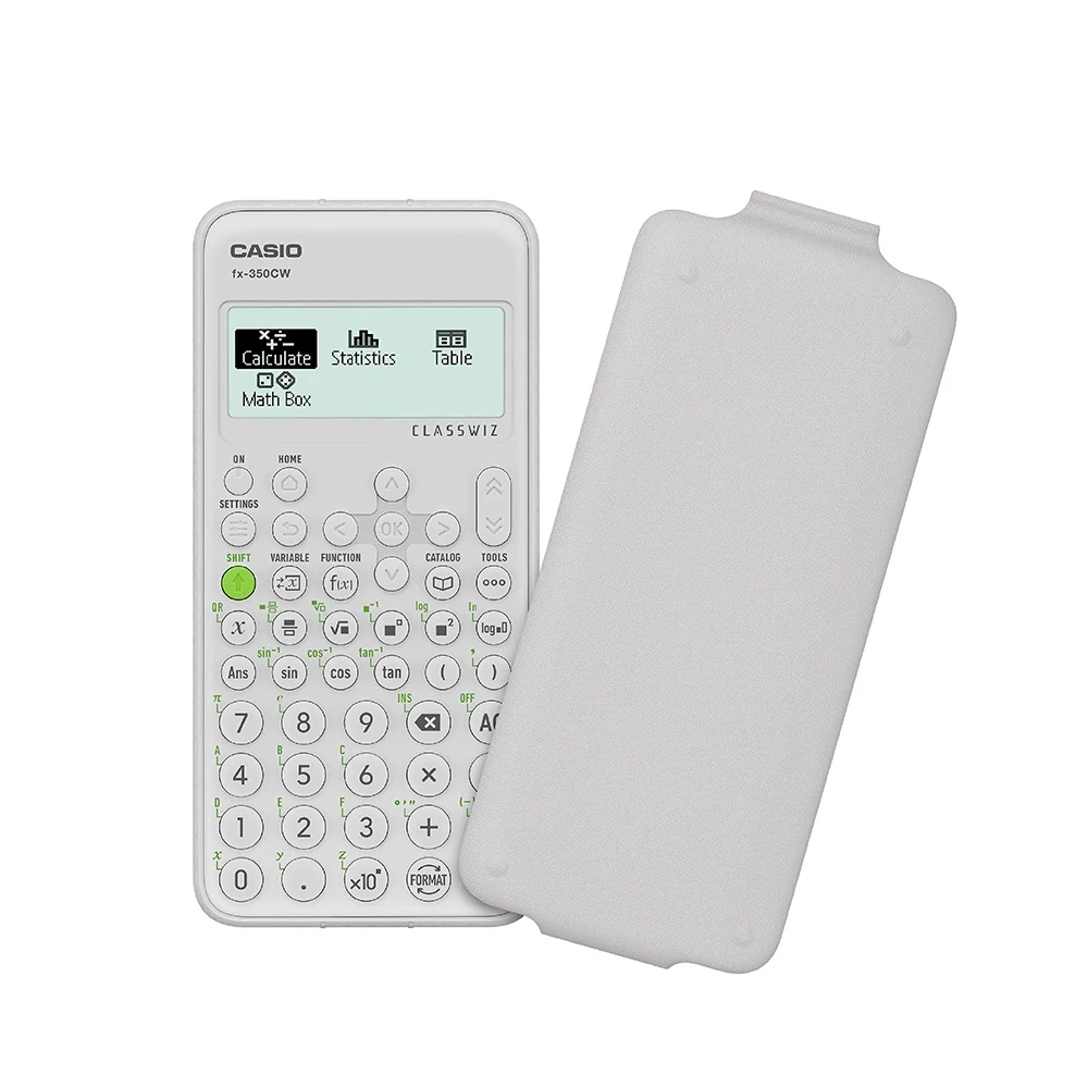 Casio Calculator เครื่องคิดเลข คาสิโอ รุ่น FX-350CW สำหรับนักเรียน นักศึกษาที่ใช้งานเบื้องต้น 10+2 หลัก สีขาว