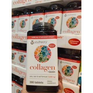 คอลลาเจน Youtheory Collagen Plus Biotin 390เม็ด