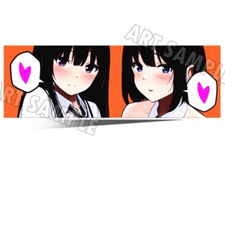 อนิเมะ Stickers Anime สติ๊กเกอร์ สองสาว SNA024 การ์ตูนญี่ปุ่น 2 ชิ้น Anime Stickers สติ๊กเกอร์อนิเมะ Harem Stickers