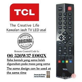 ของแท้ รีโมตคอนโทรลทีวี LED TCL RC260 JEI1 06-526w37-e002x