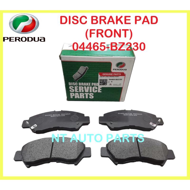 ผ้าเบรค (FRONT) - PERODUA MYVI NEW D20N 2018 - 2021 PERODUA 04465-BZ230 / FBK FD0301MS