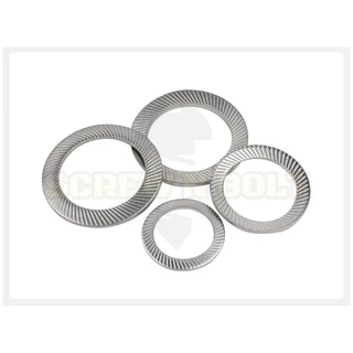 แหวนรอง แหวนรองน็อต ล็อค ฟันบนลาง กันสั่น กันคลาย สแตนเลส 304 - M3-M25 / Serrated Lock Washer SUS304