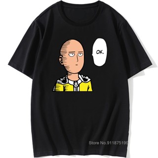 เสื้อยืดผ้าฝ้าย 100% พิมพ์ลายอนิเมะ One Punch Man สไตล์ญี่ปุ่น ฮาราจูกุ วินเทจ พรีเมี่ยม สําหรับผู้ชาย