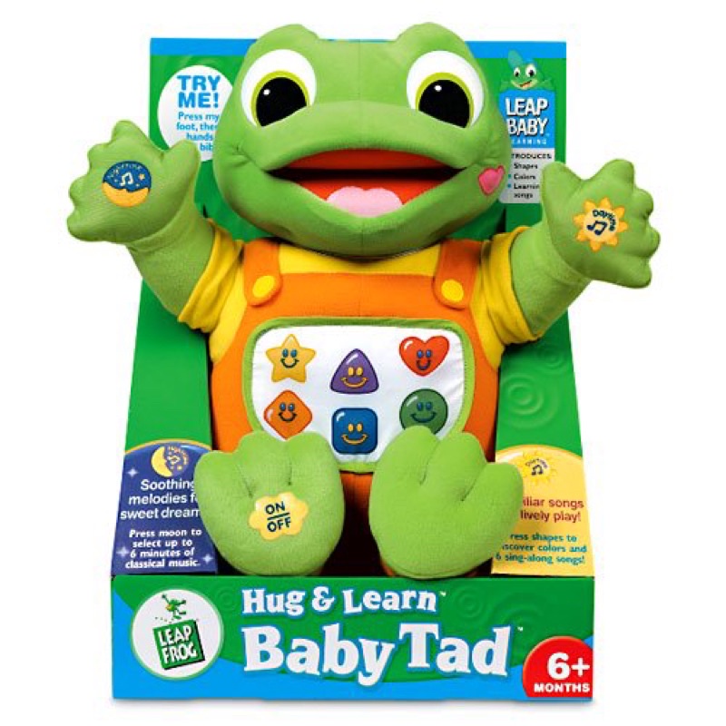 LeapFrog Hug &amp; Learn Baby Tad Plush ตุ๊กตาเสริมพัฒนาการ สอนสี รูปทรง มีเพลงสนุกสนานและเพลงกล่อมนอน ‼️แถมถ่าน‼️