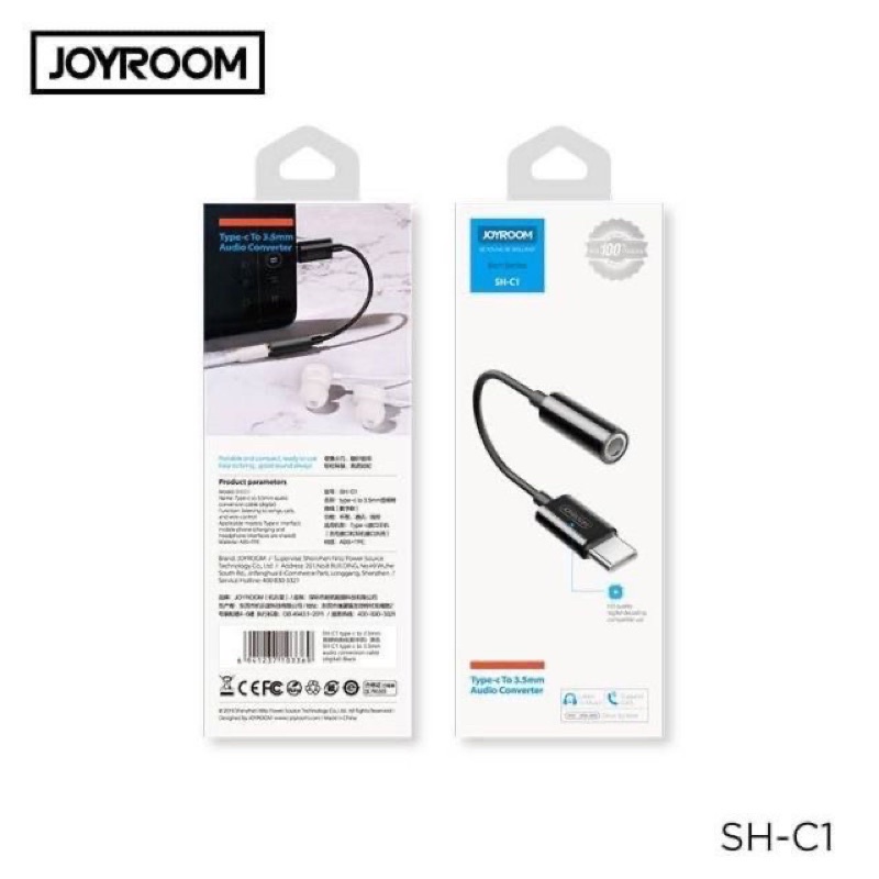 สายต่อหูฟัง แจ๊ค Type-C Joyroom SH-C1, Type -c To 3.5mm