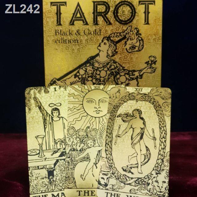 ✘ไพ่ยิปซีสีทองพรีเมี่ยม/ไพ่ไรเดอร์สีทอง/ไพ่ยิปซีแท้/ไพ่ลดราคา/ไพ่ยิปซี/ไพ่ทาโร่ต์/Tarot Black and Gold/Tarot/Tarot Cards