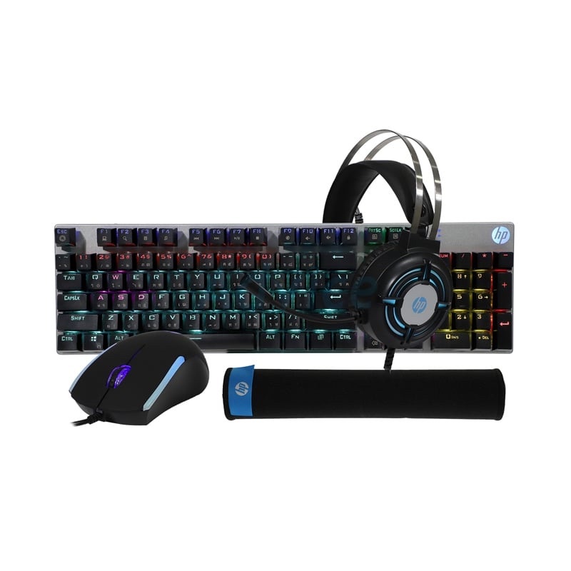 Combo set Gaming  (4IN1) HP GM3000 BLACK (คีย์บอร์ด+เม้าส์+หูฟัง)