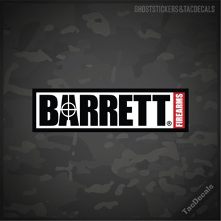 สติกเกอร์Barrett Firearms ขนาด15x4.1 cmสติกเกอร์Tactical แต่งรถยนต์ มอเตอร์ไซค์ กล่องปืน งานพิมพ์