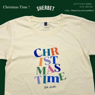 🎄เสื้อยืดคริสต์มาส | christmas time | sherbetteeshop🎅🏻