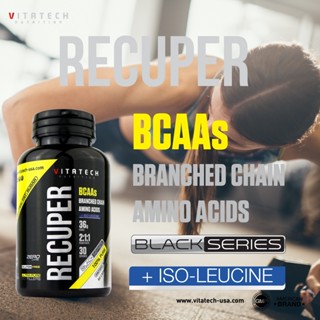 [แถม ครีมบำรุงมือ] BCAA บีซีเอเอ VITATECH ไวต้าเทค บรรจุ 60 แคปซูล L-Leucine L-Isoleucine L-Valine ลิขสิทธิ์จากอเมริกา