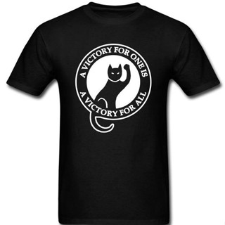 Industrial Workers Of The World Victory for one and all Cat IWW T shirt Tee