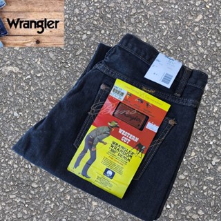 Wrangler ยีนส์ทรงกระบอกผ้าฟอก สี Midnight สินค้าล้างสต๊อก