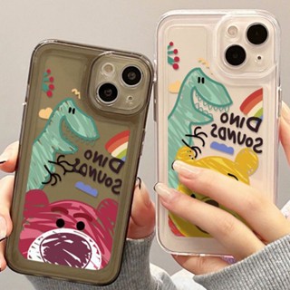 เคสโทรศัพท์มือถือแบบนิ่ม TPU ใส กันกระแทก ลายไดโนเสาร์ หมีน่ารัก สําหรับ IPhone 14 13 12 11 Pro XS Max X XR 7 8 6 6S Plus