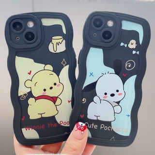 สำหรับ เคส iPhone 14 13 11 12 Pro Max Case สำหรับ iPhone 13 11 12 Pro Max XR X XS 7 8 Plus 6 6S SE i7Plus ปลอกการ์ตูนน่ารัก หมีน่ารัก  กล้องป้องกันเลนส์ซิลิโคนฝาครอบโทรศัพท์ 14Pro 13Pro 12Pro max iPhone case