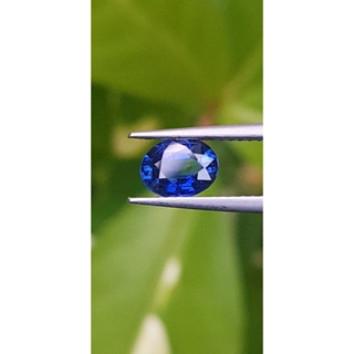 พลอย ไพลิน Blue Sapphire 1.07 กะรัต (Cts.) พลอยแท้ อัญมณีมงคลประจําวันเกิด เครื่องประดับพลอย