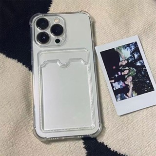 เคสกันกระแทกเคสใส่บัตร เคสซิลิโคนใส Iphone 11 12 13 Mini 14 Plus Pro Max 5G 4G 2022