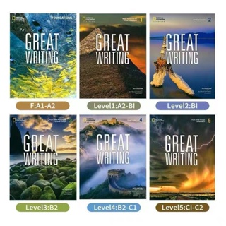 ☒✥☈National Geographic Great Writing ฉบับที่ห้า Great Writing หนังสือเรียนการเขียนระดับมัธยมต้นและมัธยมปลายทั้งหมด 6 เล่