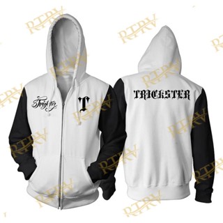 เสื้อแจ็กเก็ต มีฮู้ด แต่งซิป ลาย Trickster Gta